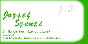 jozsef szenti business card