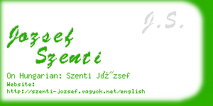 jozsef szenti business card